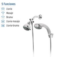 Ducha Cromada Fija y Móvil 3 Plg - Foset