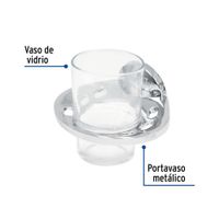 Portavaso Cepillero con Vaso Aqua - Foset