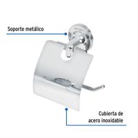Portarollo de Papel Higiénico Cromado Aqua - Foset