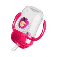 Vaso con Pajilla y Asas 9Oz Rosado (6M+) - Dr. Browns