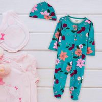 Pijama y Gorro Floreado para Niña - Carters Varias Tallas