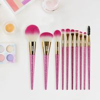 Juego-De-Brochas-Para-Maquillaje-Rosa-10-Piezas---Viva