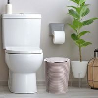 Basurero Elegance Marrón Cromado 5 L