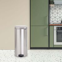 Basurero De Pedal Acero Plateado 30 L - Brabantia