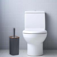 Cepillo para Baño Cuadrado Gris Madera
