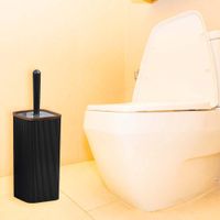 Cepillo para Baño Cuadrado Negro Madera
