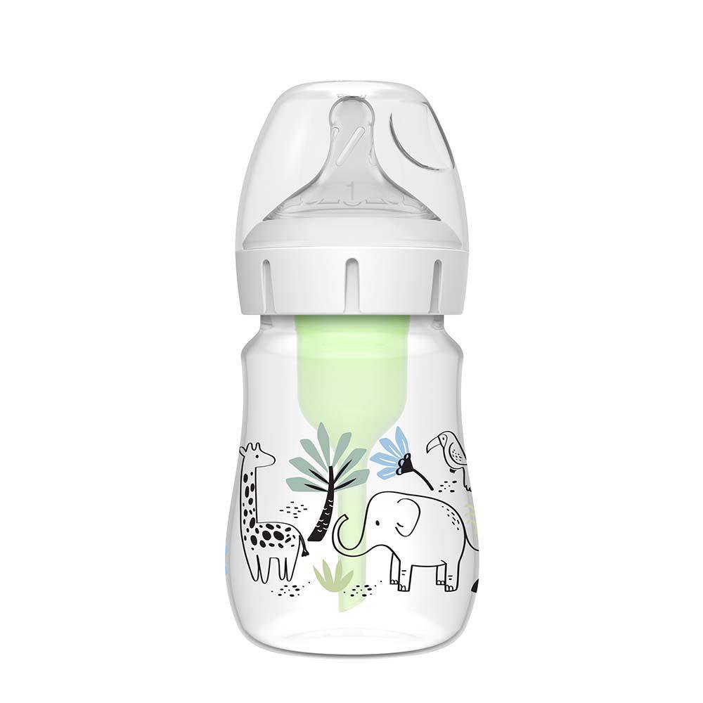 Pacha Options+ Anticólicos Diseño de la Jungla con Boca Ancha de 5 Oz Pacha Natural Flow c…