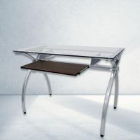 Escritorio con Top de Vidrio Gris Jose