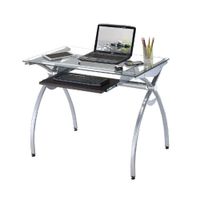 Escritorio con Top de Vidrio Gris Jose
