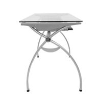 Escritorio con Top de Vidrio Gris Jose