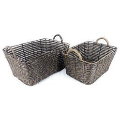 Set-de-2-Canastas-Rectangulares-Cafe-de-32-x-22-y-35-x-25-Cm---Viva