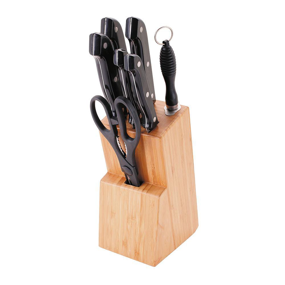 Set de 7 Cuchillos con Base de Madera para Cocina