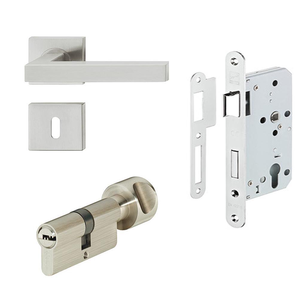Cerradura Manija para Dormitorio Acabado Cromo Startec
