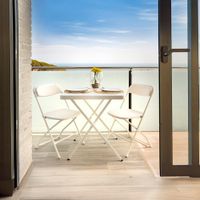 Set Bistro Aruba Plegable Blanco 3 Pzas