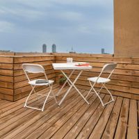 Set Bistro Aruba Plegable Blanco 3 Pzas