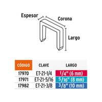 Grapas 1/4 Pulgadas Trabajo Medio - Truper