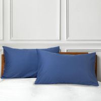 Set de 2 Sobrefundas King de 300 Hilos Azul