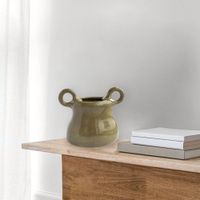 Florero-Decorativo-Con-Argollas-De-Ceramica-Verde---Kikotem