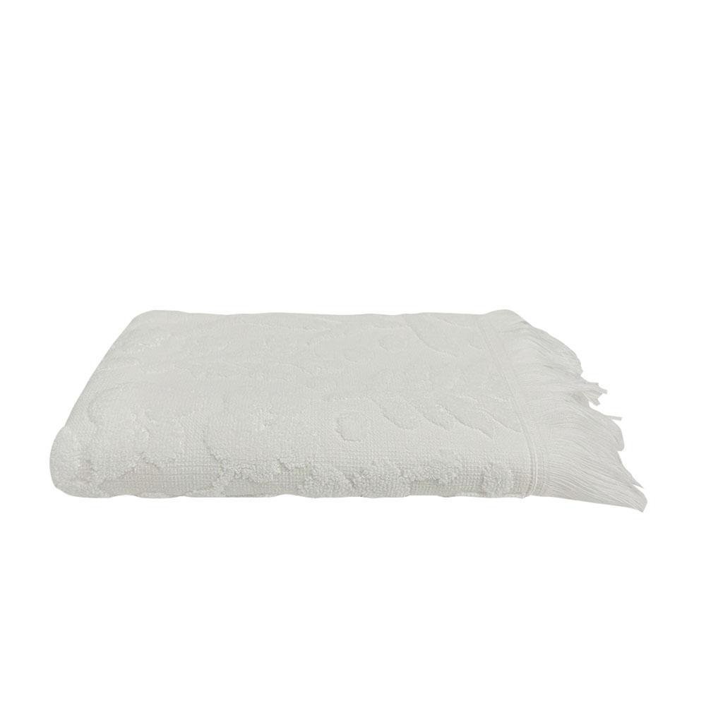 Toalla Jacquard Flecos Blanca - Varios Tamaños Mano