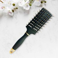 Cepillo para Cabello Rectangular Dorado