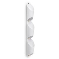 Set de 3 Floreros de Pared de Metal Blanco
