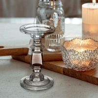 Candelero de Vidrio Transparente