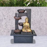 Fuente Escultura de Buda con 4 Caídas de Agua