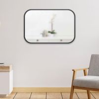 Espejo Hub Rectangular Negro