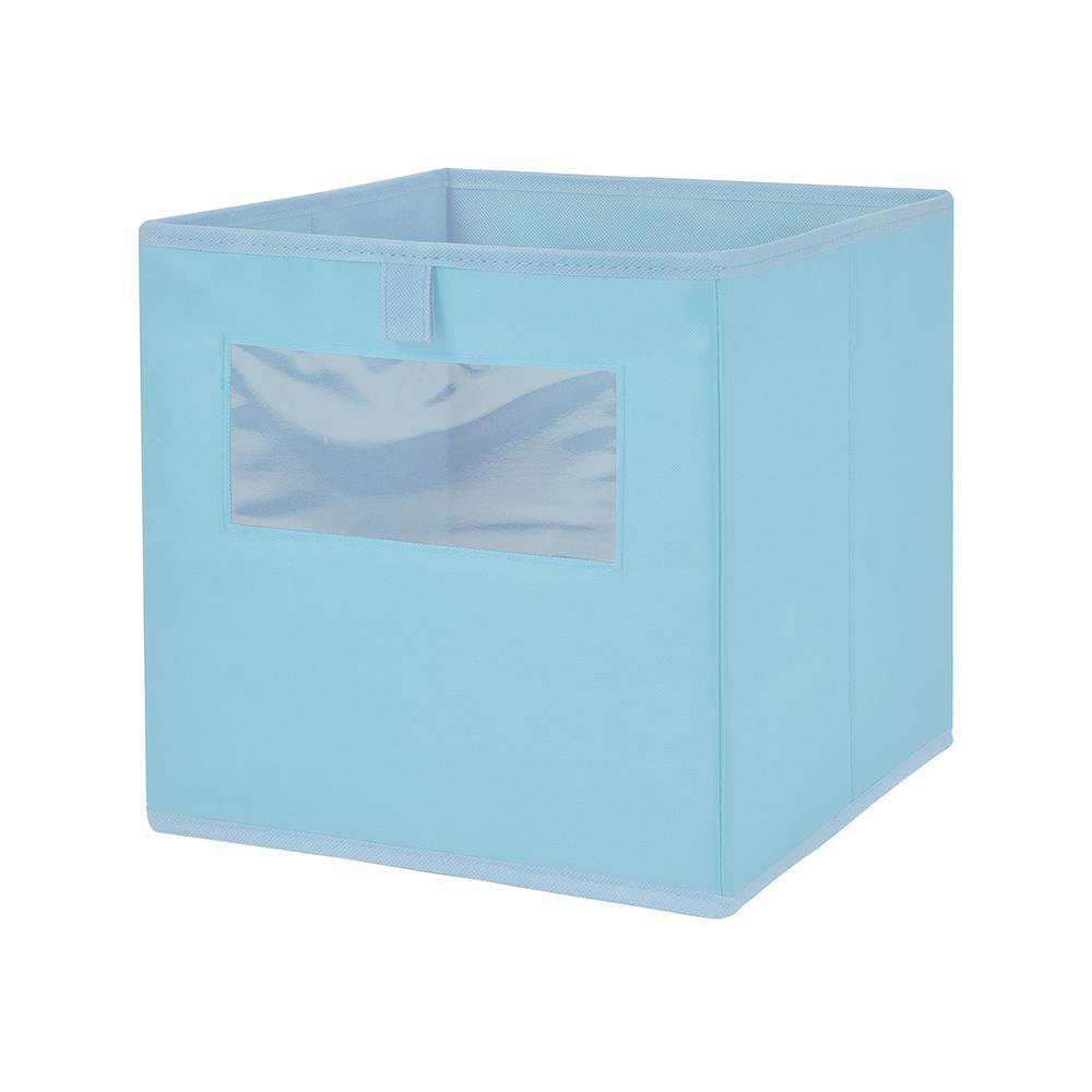 Caja Organizadora Cuadrada de Tela Color Celeste Caja Organizadora de Tela Color Celeste