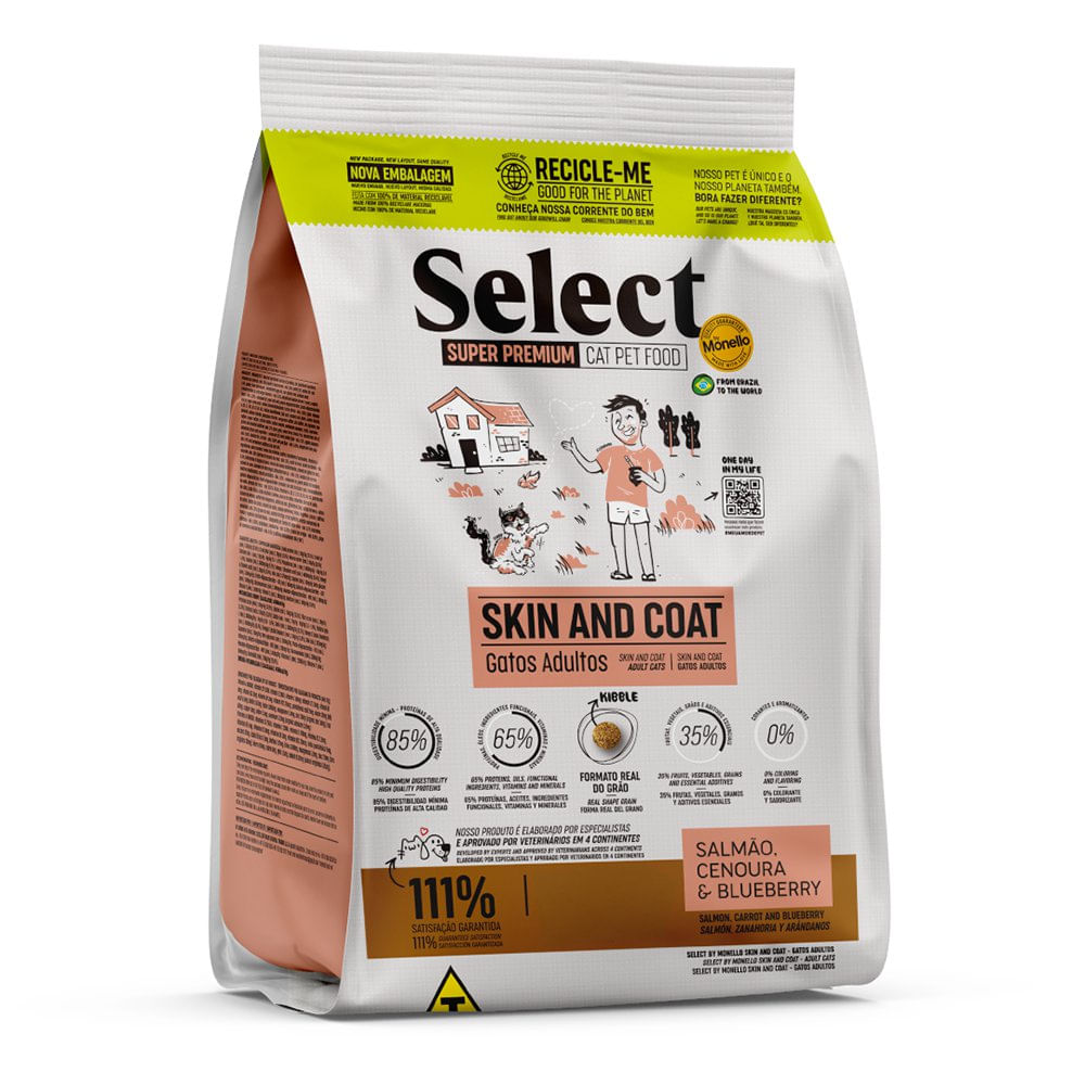 Concentrado para Gato Adulto Skin and Coat con Salmón Bolsa de 1.5 kg