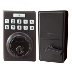 Cerrojo-Electronico-para-Entrada-y-Dormitorio-Negro-Mate---Kwikset
