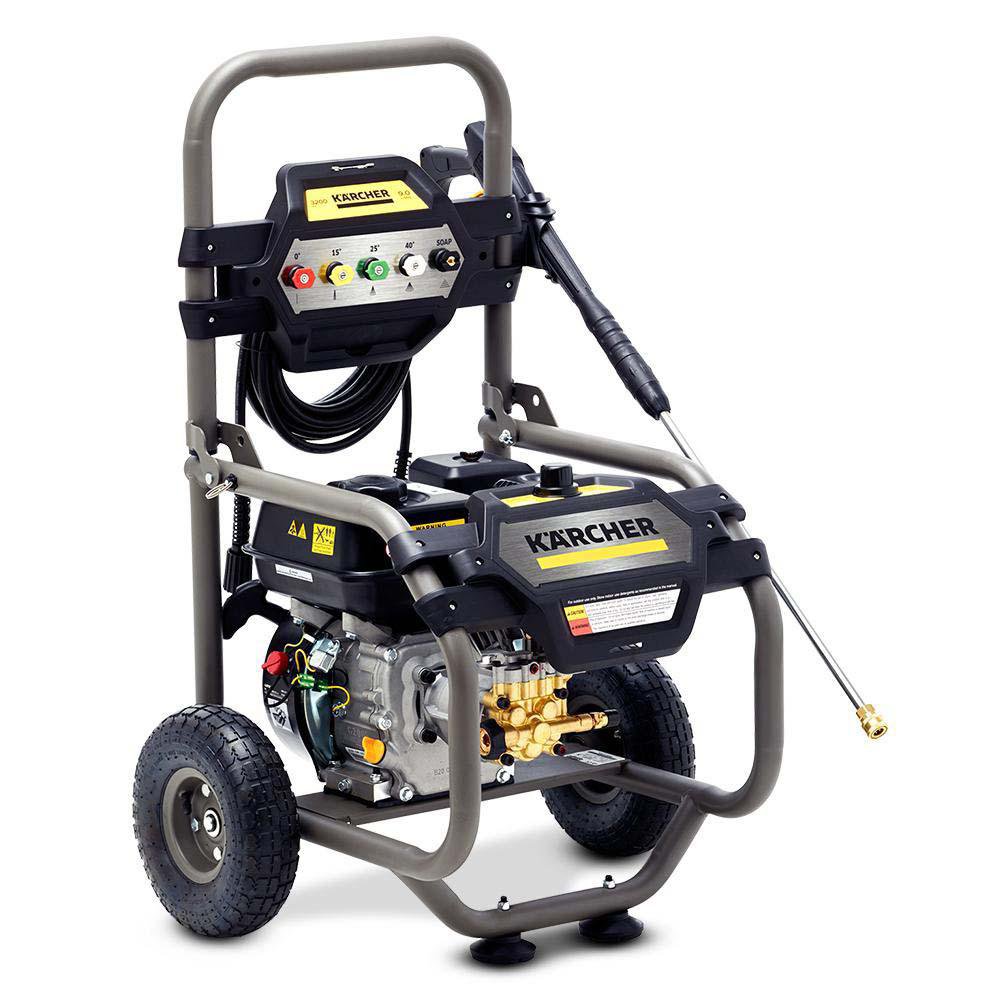 Hidrolavadora a Gasolina G 3200 de 3200 PSI con Motor 196 cc y Ruedas