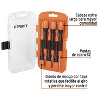 Set-de-6-Destornilladores-de-Precision-con-Grip---Truper