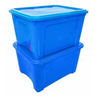 Caja Ultra Box Plástico Azul con Tapa