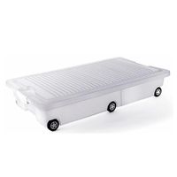 Caja Plástica con Ruedas 30 L Azul