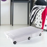 Caja Plástica con Ruedas 30 L Azul
